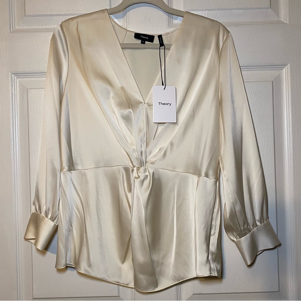Theory Soft Satin Blouse Size 10